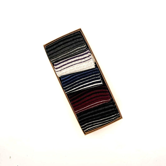 striped crew socks gift box 5 pair set